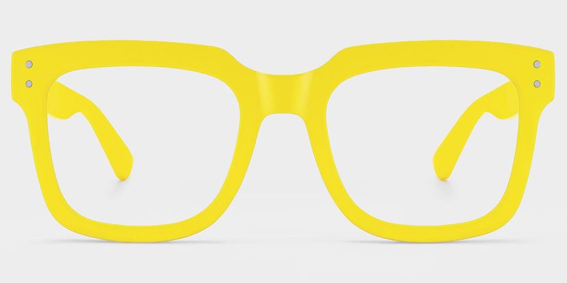 Liizbeett Square Yellow Glasses