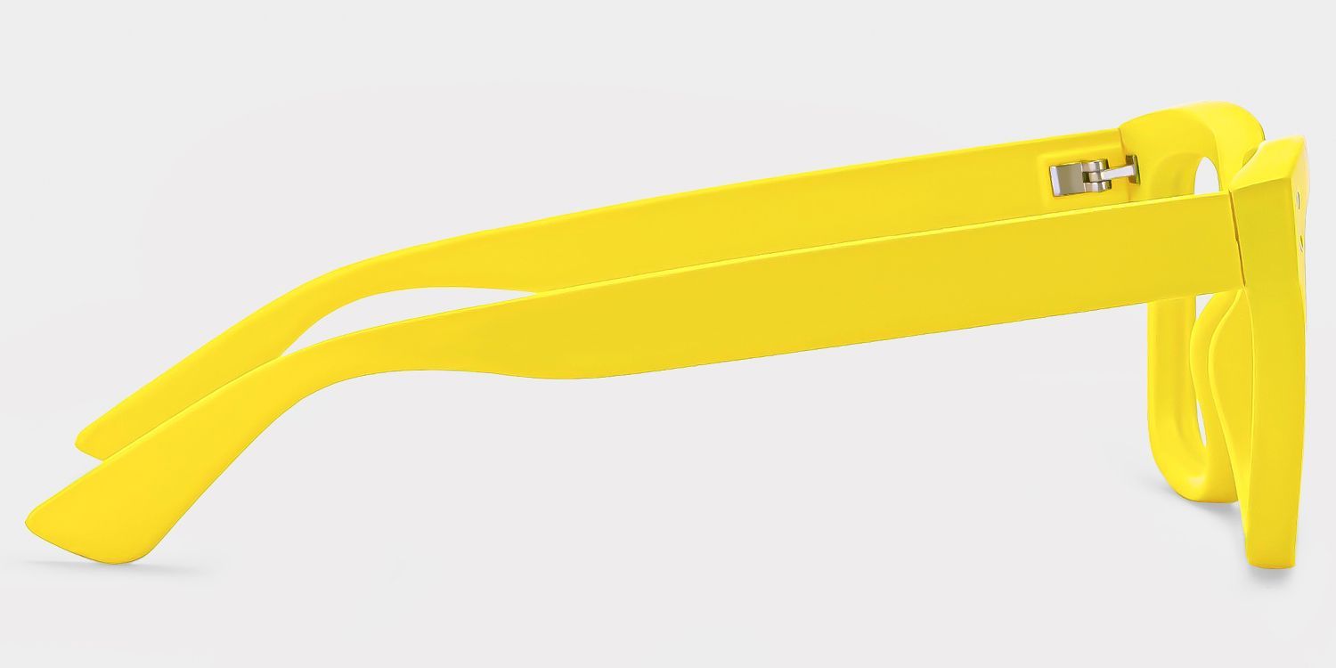 Liizbeett Square Yellow Frame Glasses | Zeelool Optical4