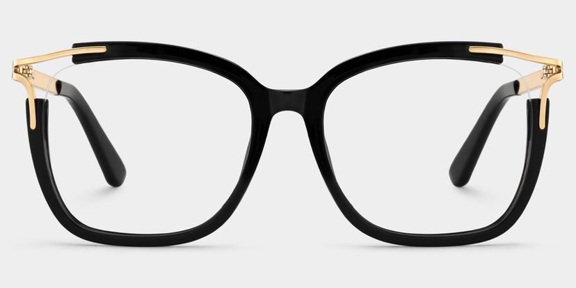 Sidibe Square Black Glasses