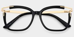 Sidibe Square Black Glasses1