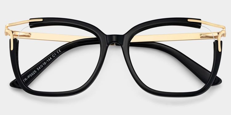 Sidibe Square Black Glasses