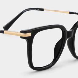 Jacqui Black Rectangle Glasses4