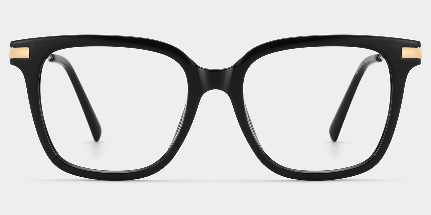 Jacqui Square Black-Frame Glasses | ZEELOOL