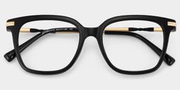 Jacqui Square Black Glasses1