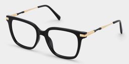 Jacqui Square Black Glasses2