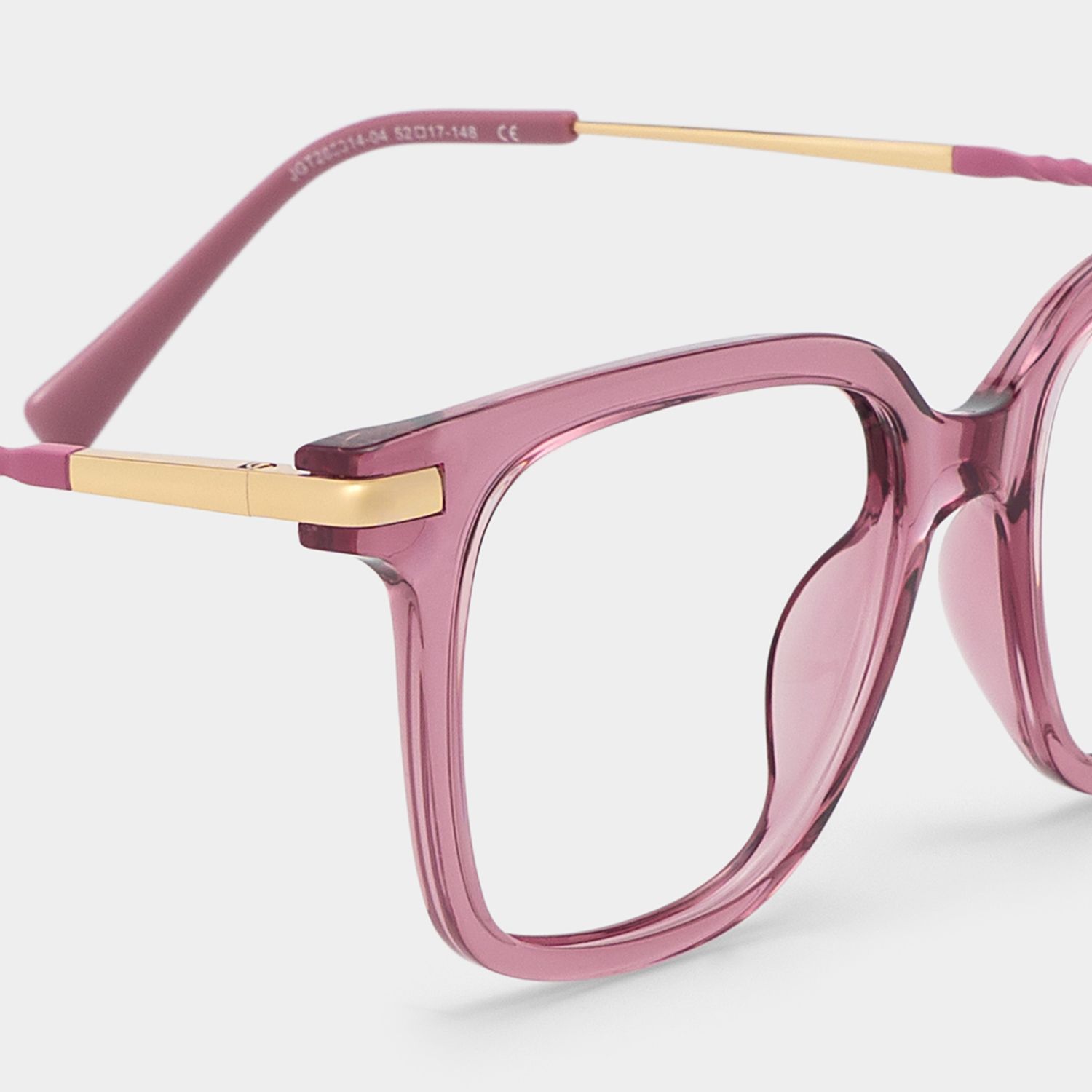 Jacqui Square Pink Frames Glasses for Women | ZEELOOL5