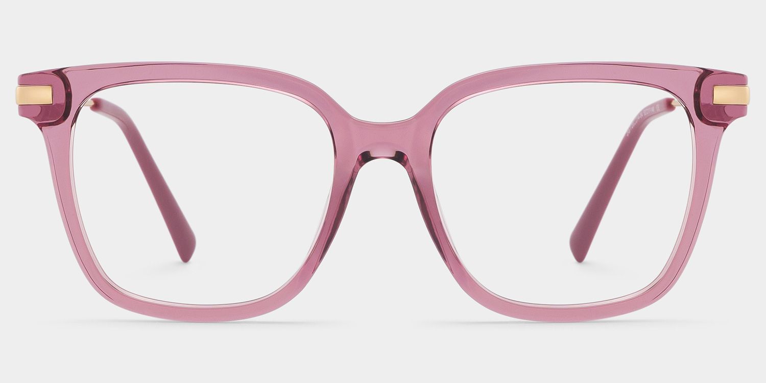 Jacqui Square Pink Frames Glasses for Women | ZEELOOL1