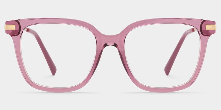 Jacqui Pink Rectangle Glasses