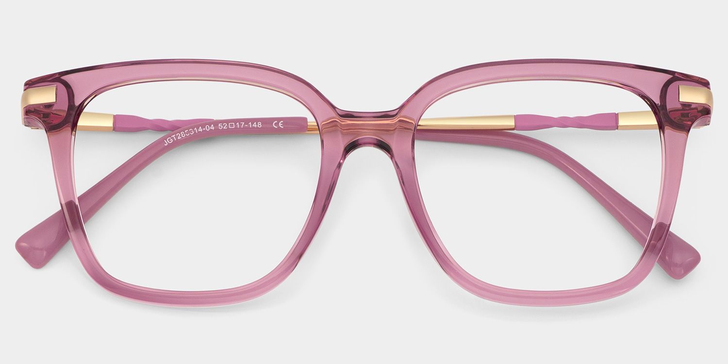 Jacqui Square Pink Frames Glasses for Women | ZEELOOL2
