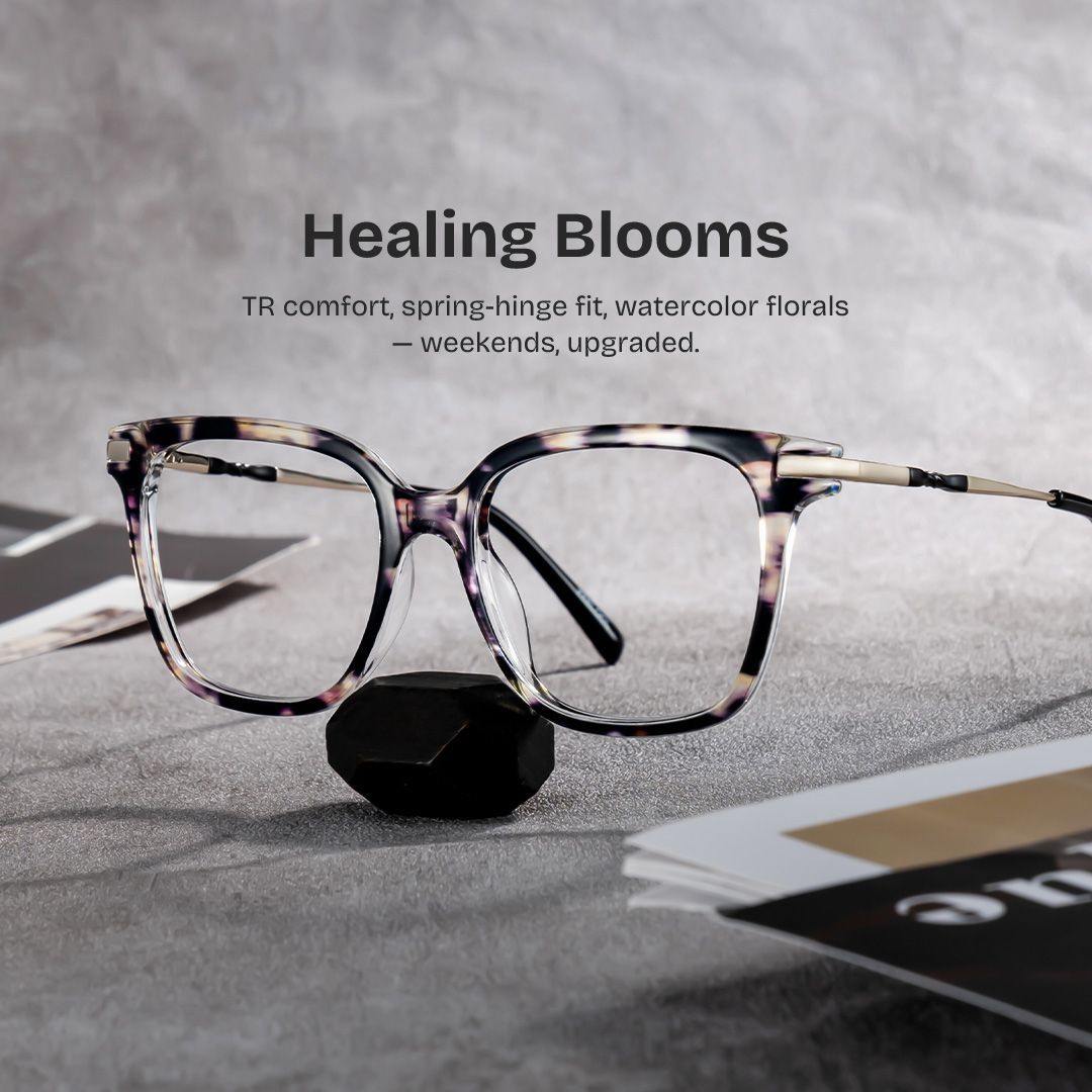 Jacqui Natural Tortoise Square TR90 Glasses | ZEELOOL