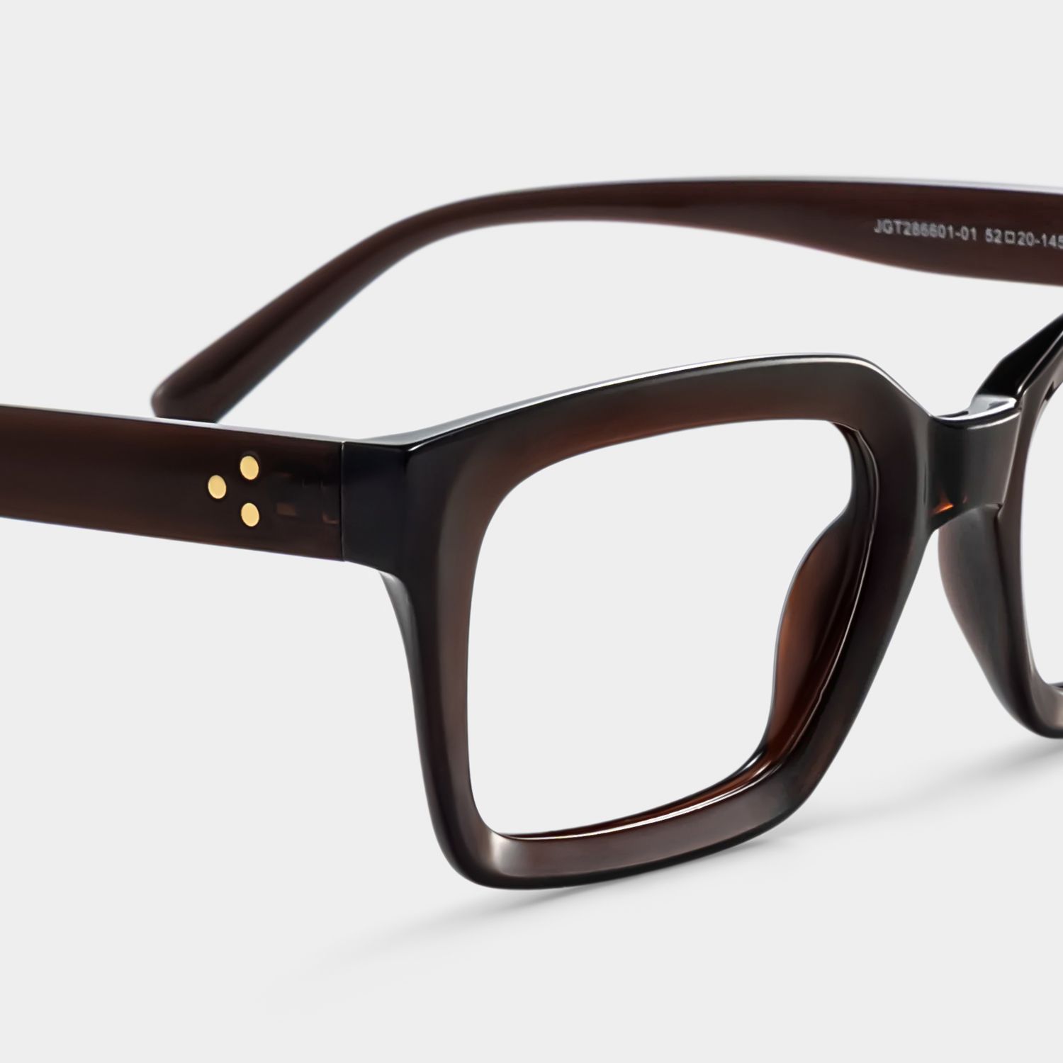 Marley Sepia Glasses / Dark Brown Rectangle Glasses | ZEELOOL5