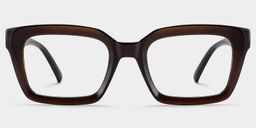 Marley Dark Brown Rectangle Glasses1