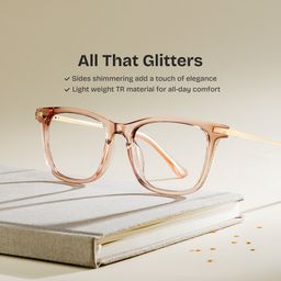 Selena Rectangle Beige Glasses0