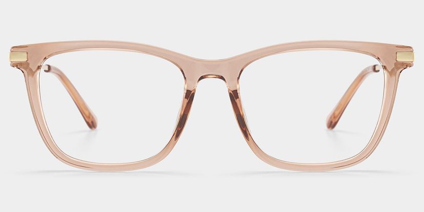 Selena Rectangle Beige Glasses