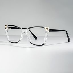 Shelia Black Clear Butterfly Glasses0