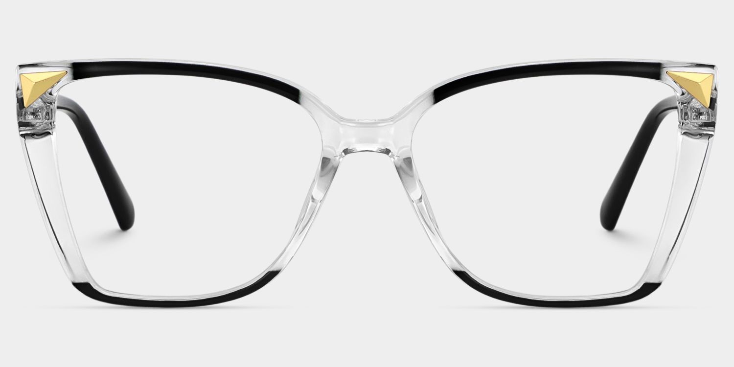 Clear Frame Glasses With Black Sides For Women1