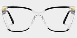 Shelia Butterfly Black Clear Glasses1