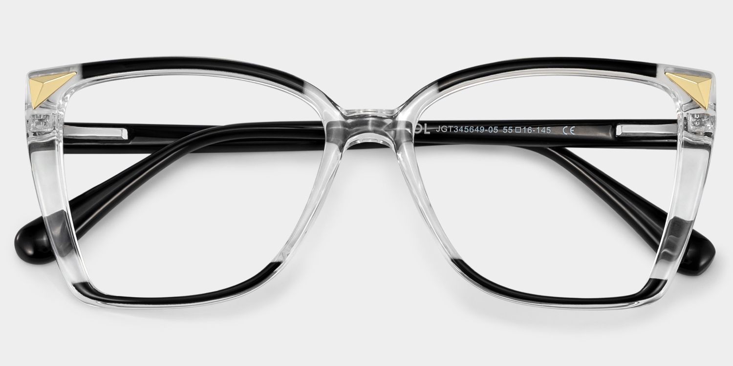 Clear Frame Glasses With Black Sides For Women2