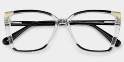 Shelia Butterfly Black Clear Glasses2