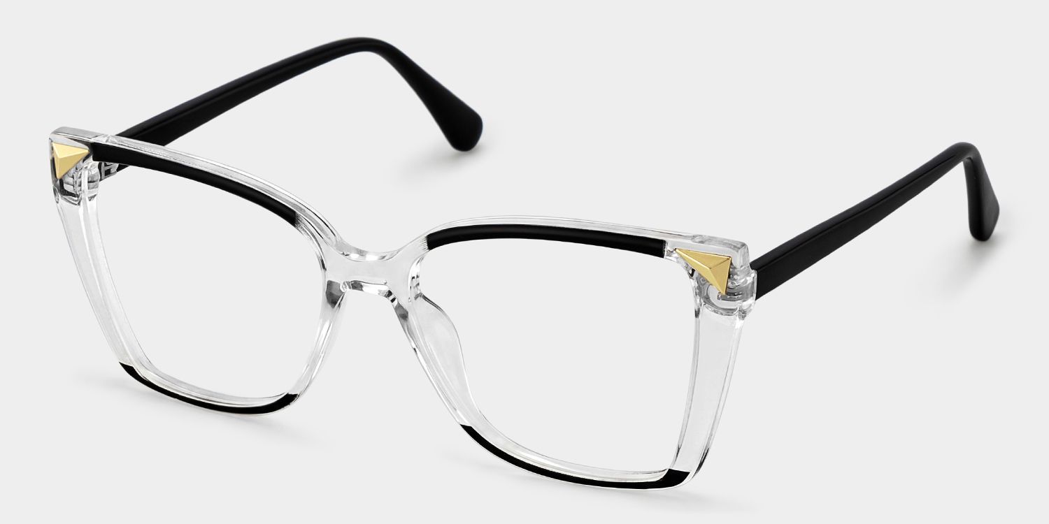 Clear Frame Glasses With Black Sides For Women3