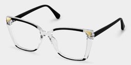 Shelia Butterfly Black Clear Glasses3