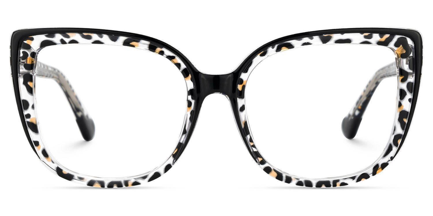 Large Tortoise Shell Eyeglasses Frames With Cat Eye Shape0