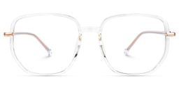 Joana Geometric Clear Glasses0