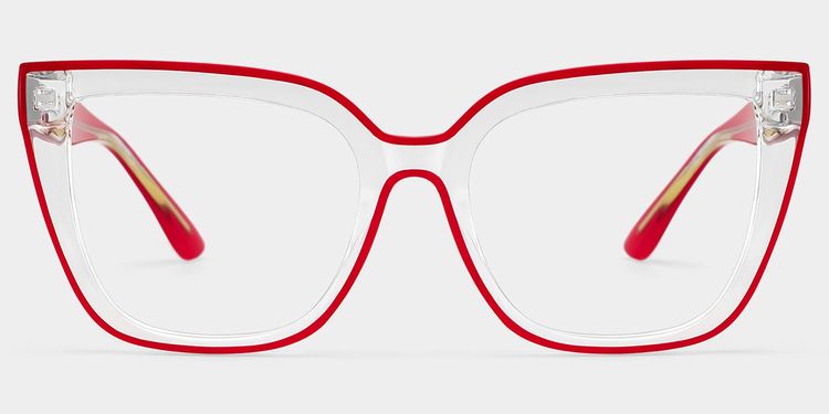 Mirta Square Red Glasses