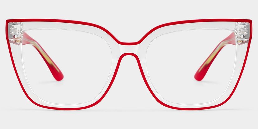 Mirta Square Red Glasses