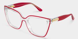 Mirta Red Square Glasses2