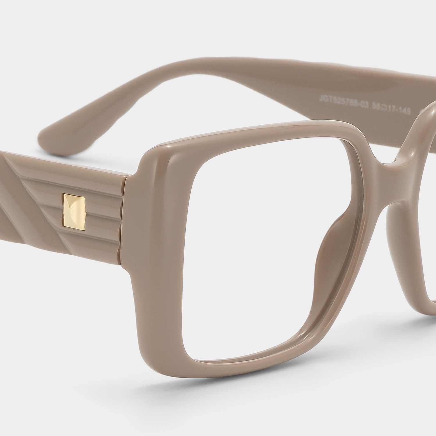 Affordable Maya Nude Brown Square Frames Glasses | ZEELOOL