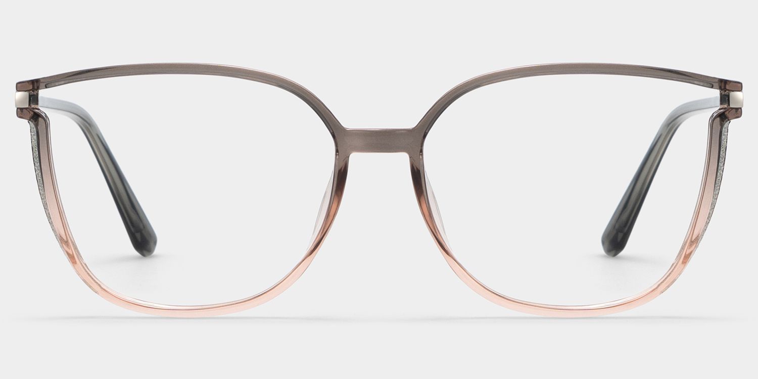 Rodz Square Gray-Pink Eyeglasses and Glasses Frames | ZEELOOL0