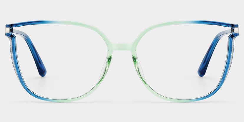 Rodz Square Blue-Green Glasses