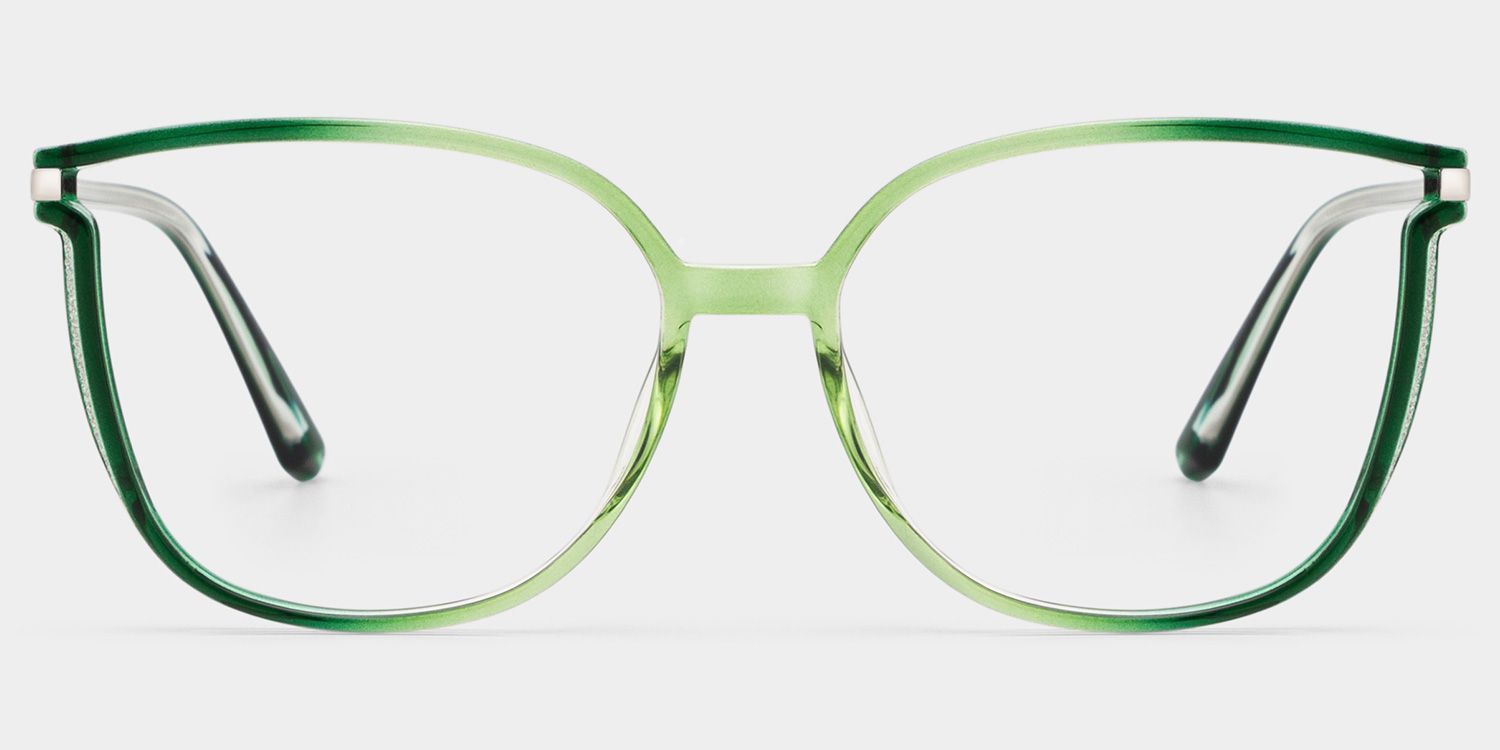 Rodz Green Square Eyeglasses with Affordable Frame | ZEELOOL0