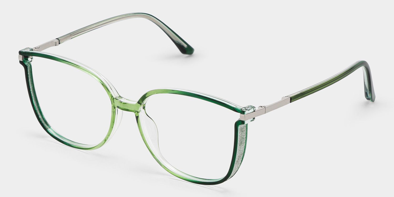 Rodz Green Square Eyeglasses with Affordable Frame | ZEELOOL2