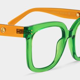 Ebony Square Green Glasses4