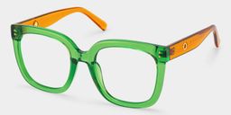 Ebony Square Green Glasses2
