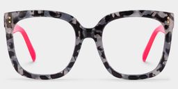 Ebony Square Gray-Tortoise Glasses0