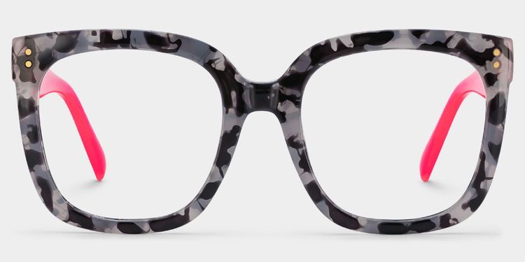 Ebony Square Gray-Tortoise Glasses