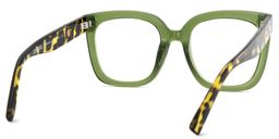 Ebony Square Green Tortoise Glasses8
