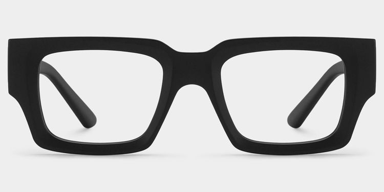Garza Rectangle Black Glasses