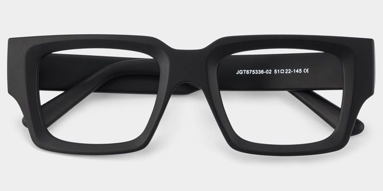 Garza Black Rectangle Glasses