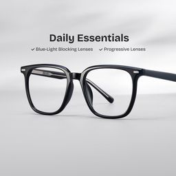 Eliza Black Square Glasses0
