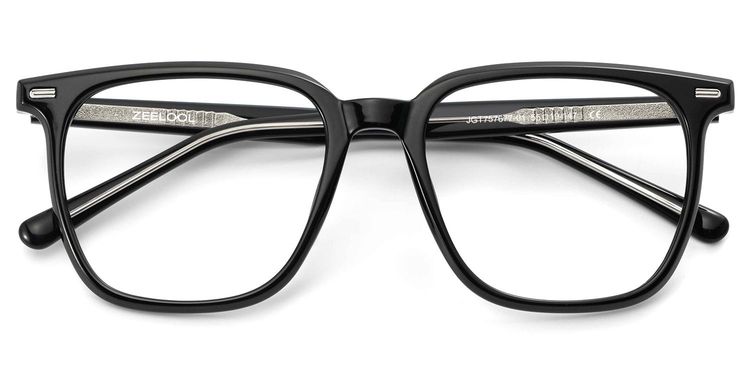 Eliza Square Black Glasses