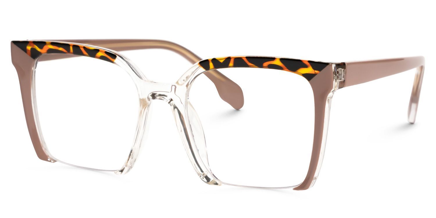 Misty Square Brown Glasses | Zeelool Glasses1
