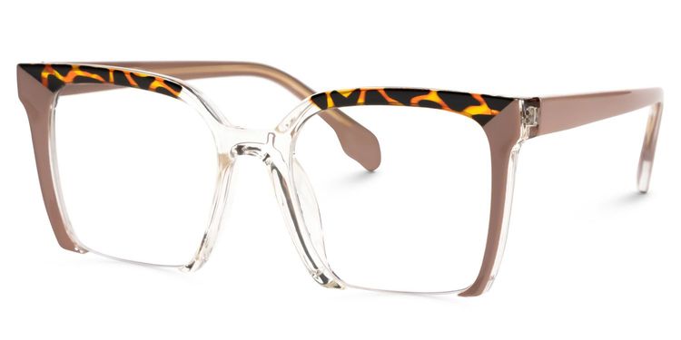 Misty Square Brown Glasses
