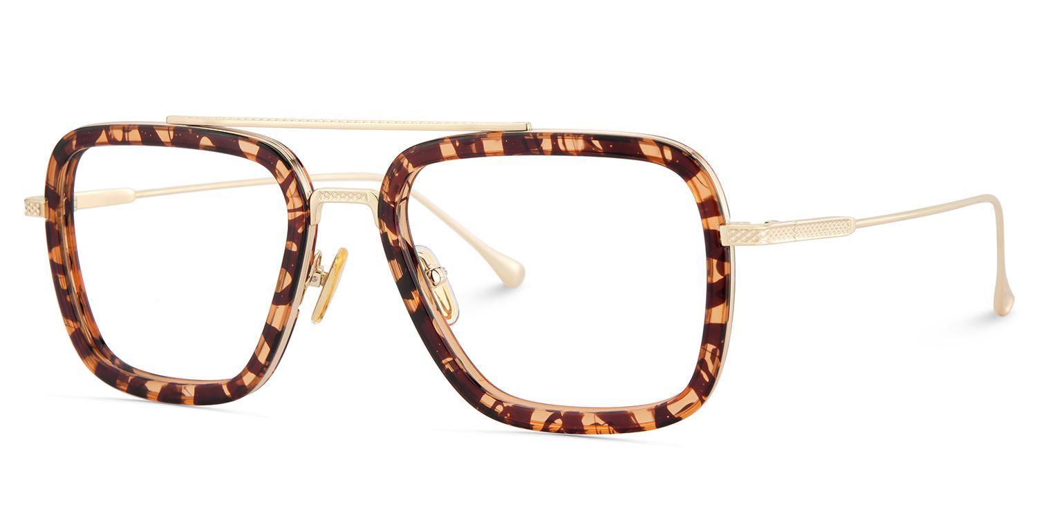 Gifford Rectangle Tortoise Frame Glasses | Zeelool3