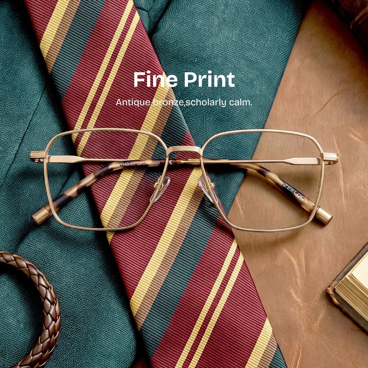 Ashley Brown Square Glasses in Mixed Material | ZEELOOL0