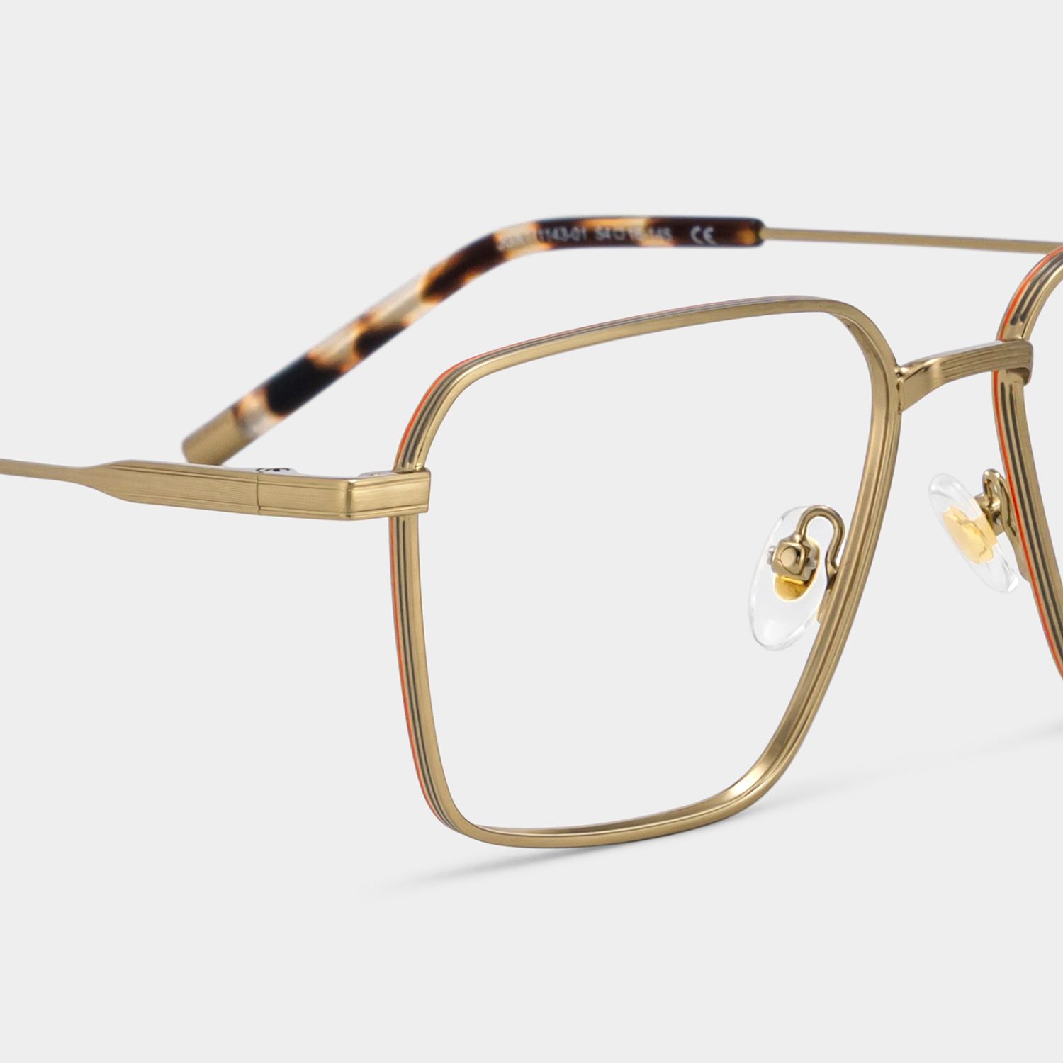Ashley Brown Square Glasses in Mixed Material | ZEELOOL5