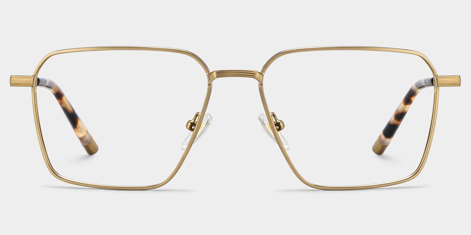 Ashley Brown Square Glasses in Mixed Material | ZEELOOL1